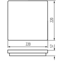 LED vonkajšie stropné svietidlo Kanlux 38788 BENO 12-18W CCT-L-SEG IP65 12-18 W 3000-3500-4000 K farba grafit so senzorom pohybu