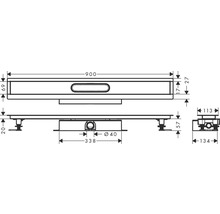 Sprchový žľab Hansgrohe uBox universal 900 mm plast 56019180