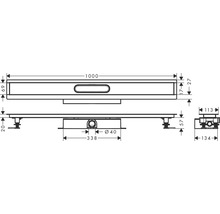 Sprchový žľab Hansgrohe uBox universal 1000 mm plast 56020180
