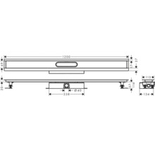 Sprchový žľab Hansgrohe uBox universal 1200 mm plast 56021180