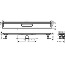 Sprchový žľab Hansgrohe uBox universal 900 mm plast 56025180
