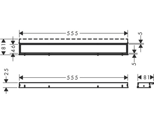 Technický nákres s rozmermi