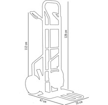 Rozmery rudla: výška 128 cm, šírka 47 cm a hĺbka 55 cm.