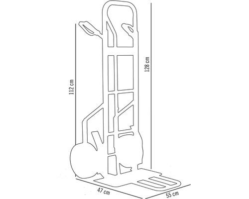 Rozmery rudla: výška 128 cm, šírka 47 cm a hĺbka 55 cm.