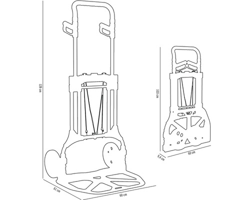 Rozmery schodiskového vozíka v detaile