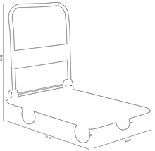 Plošinový prepravný vozík Cargo Point, nosnosť 250 kg, sklopný