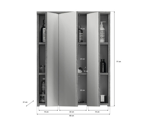 Zrkadlová skrinka s rozmermi do kúpeľne