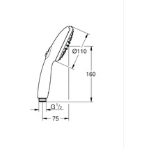 Ručná sprcha Grohe Quickfix Vitalio Start 110 x 110 mm chróm 27946001