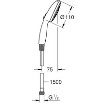 Ručná sprcha Grohe Quickfix Vitalio Start 110 x 110 mm chróm 2696010E