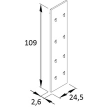 Technický nákres nosiča príslušenstva HORNBACH s rozmermi