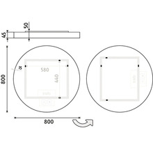 LED okrúhle zrkadlo s osvetlením Nimco ZP 31000 IP 44