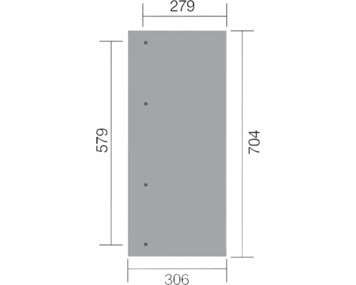 Technický nákres dosky s rozmermi
