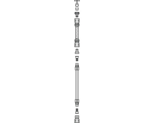 Nákres vypúšťacieho ventilu s rôznymi prípojkami