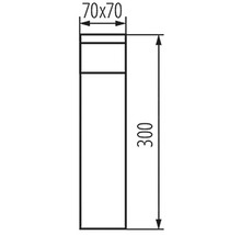 Technický výkres s rozmermi 70x70 a 300