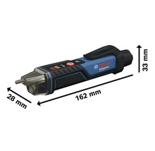 Skúšačka napätia Bosch Professional GVD 1000-17 s rozmermi