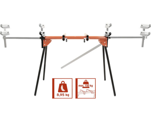 Spodný rám pracovného stola s maximálnou nosnosťou 150 kilogramov a hmotnosťou 8,95 kilogramov.