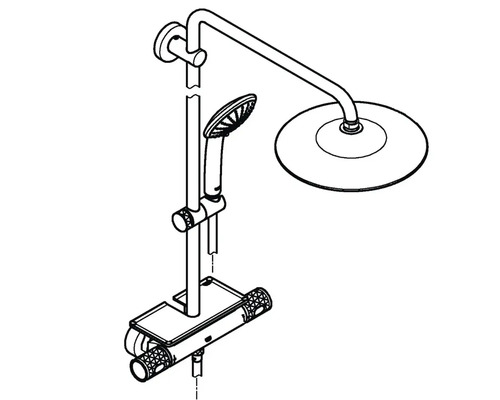 Sprchová armatúra s hlavovou a ručnou sprchou