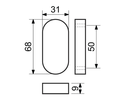 Technický výkres s rozmermi.