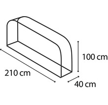 Obrázok vyvýšeného tunela s rozmermi 210 krát 40 krát 100 centimetrov