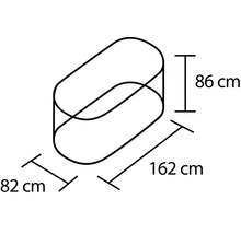 Vyvýšený záhon Vitavia Vita 858 Basic 162x82x86 cm plechový rubin