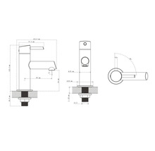 Technický nákres batérie s rozmermi