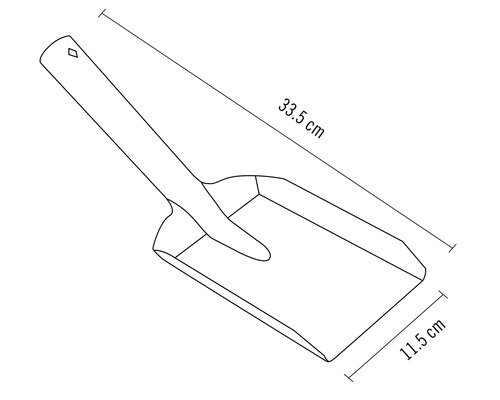 Nákres sadzačky s rozmermi 33,5 cm dĺžky a 11,5 cm šírky