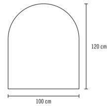 Obrázok oblúka s rozmermi 100 x 120 centimetrov