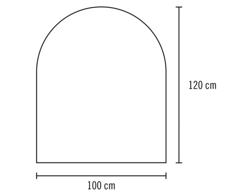 Obrázok oblúka s rozmermi 100 x 120 centimetrov