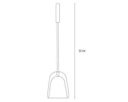Lopatka na smeti, výška 52 cm