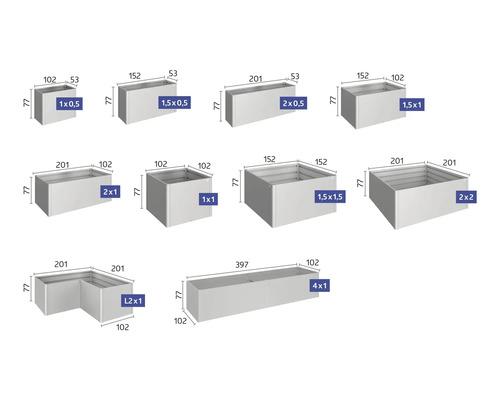 Prehľad rôznych kvetináčov s uvedením rozmerov