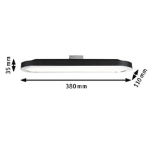 Rozmery LED stropného svietidla: výška 35 mm, šírka 110 mm a dĺžka 380 mm.