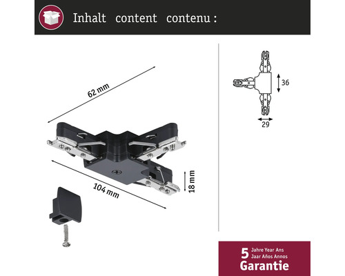 Spojka pre panely s príslušenstvom a rozmermi