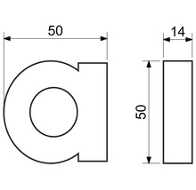 Technický výkres čísla domu s rozmermi