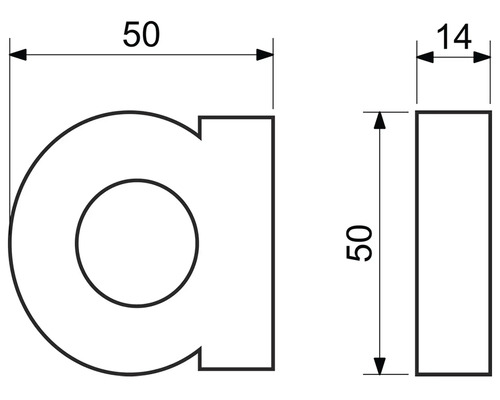 Technický výkres čísla domu s rozmermi