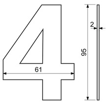 Technický výkres čísla 4 s rozmermi