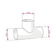 T-kus s priemerom 15 milimetrov