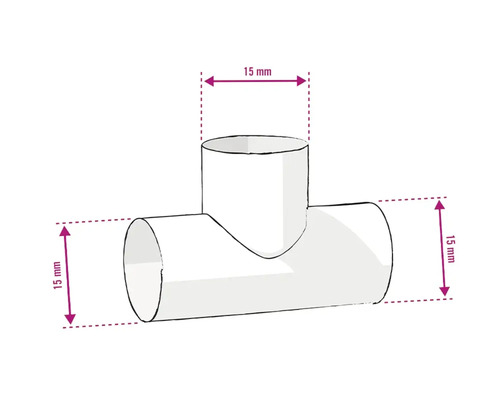 T-kus s priemerom 15 milimetrov