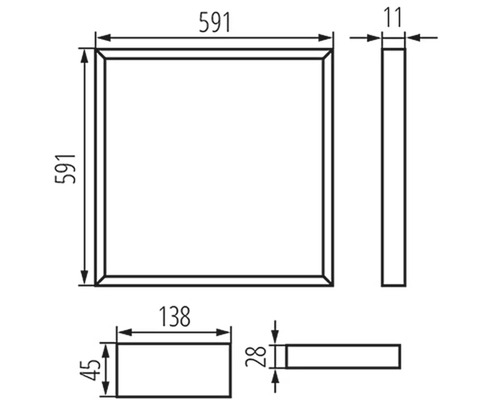 Technický nákres s rozmermi
