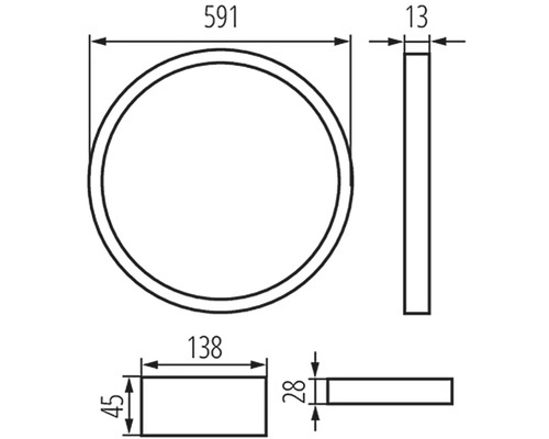 Technický nákres s rozmermi