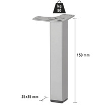 Nábytková noha, výška 150 mm, nosnosť 50 kg