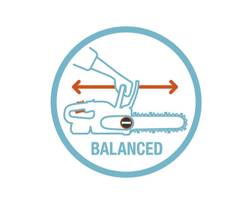 Symbol pre vyváženú motorovú pílu