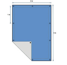 Plachta 2 metre krát 3 metre s očkami na upevnenie