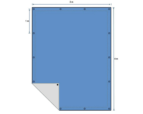 Plachta s očkami, rozmer 3 krát 4 metre