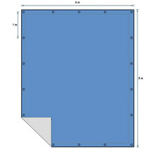 Kryt s očkami, 4 metre krát 5 metrov