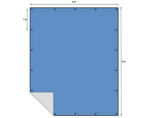Kryt s očkami, 4 metre krát 5 metrov