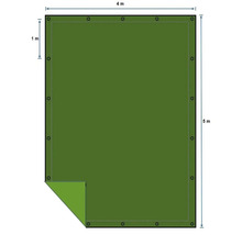 Plachta 4 metre krát 5 metrov s očkami
