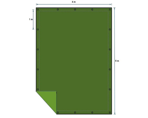 Plachta 4 metre krát 5 metrov s očkami