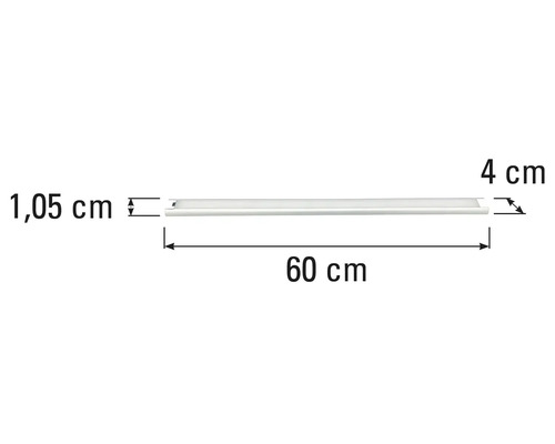 Technický nákres 60-centimetrovej lampy s údajmi o šírke