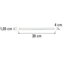 Obrázok 30 centimetrov dlhého LED svetla s rozmermi 1,05 x 4 centimetre