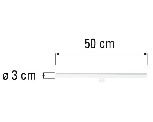 Sprchový žľab s dĺžkou 50 centimetrov a priemerom 3 centimetre